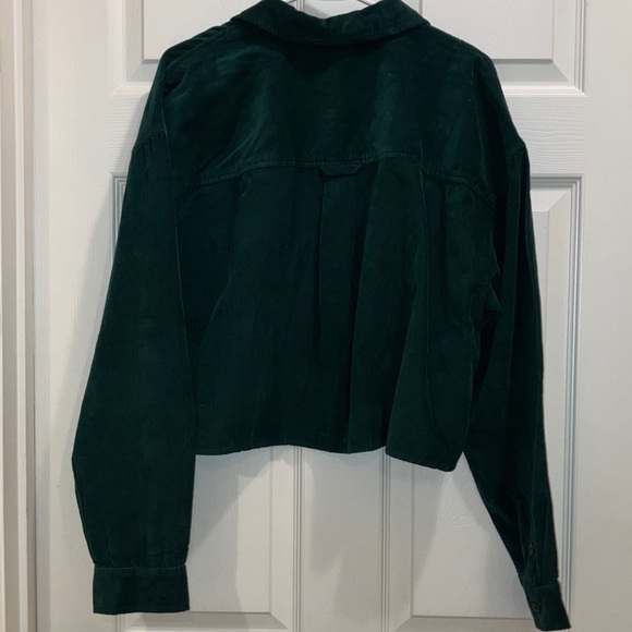 BP Dark Green Cotton Shacket L Button Front Overshirt New Without Tags Layer - Picture 3 of 3